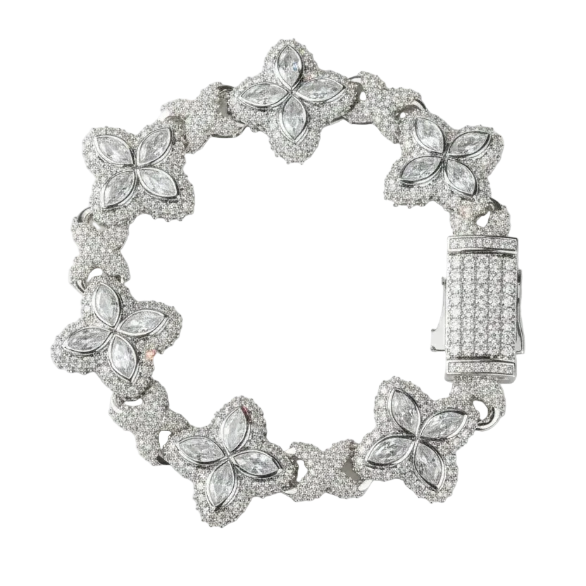 Decorative butterfly-themed jewelry piece on a white background