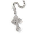 BAGUETTE CROSS PENDANT - ICED OUT