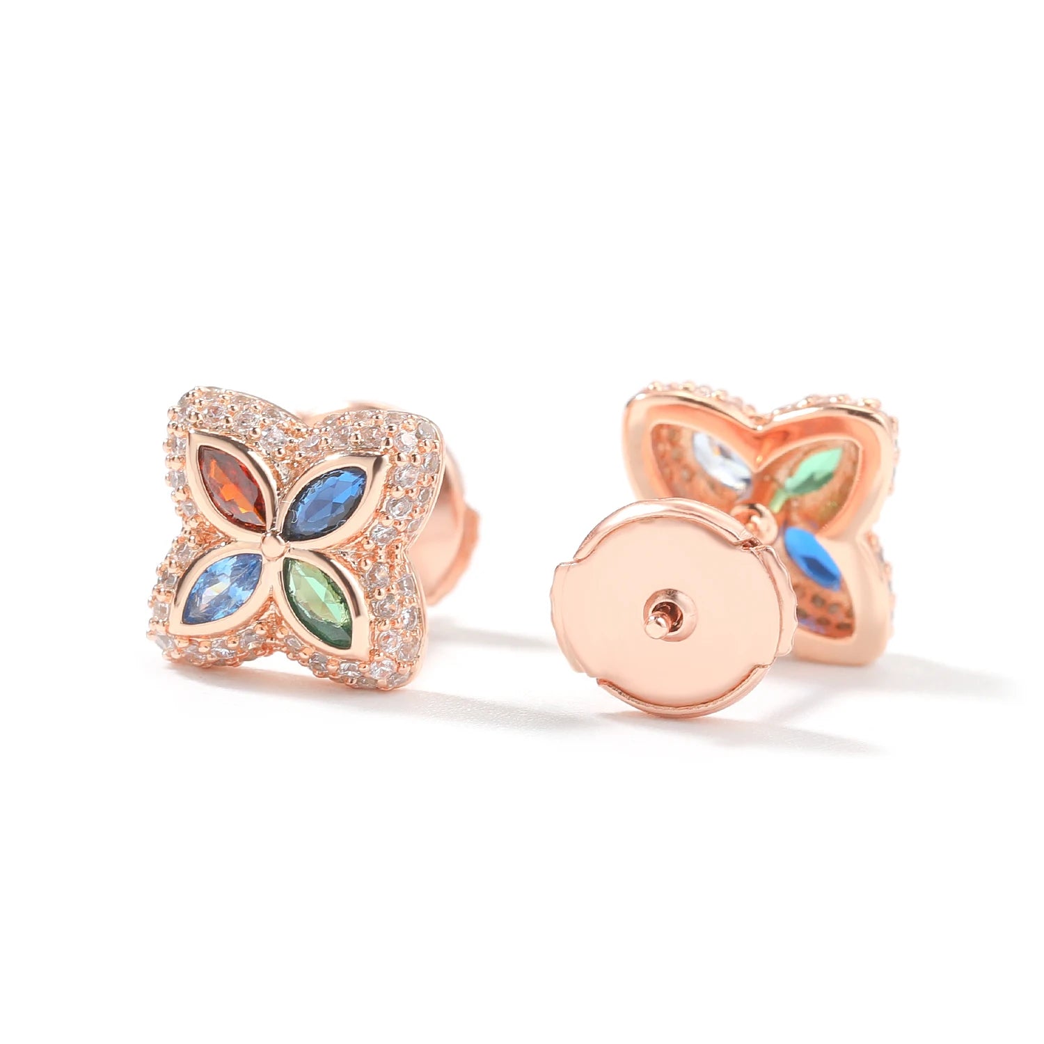 CLOVER EARRINGS - ICED OUT