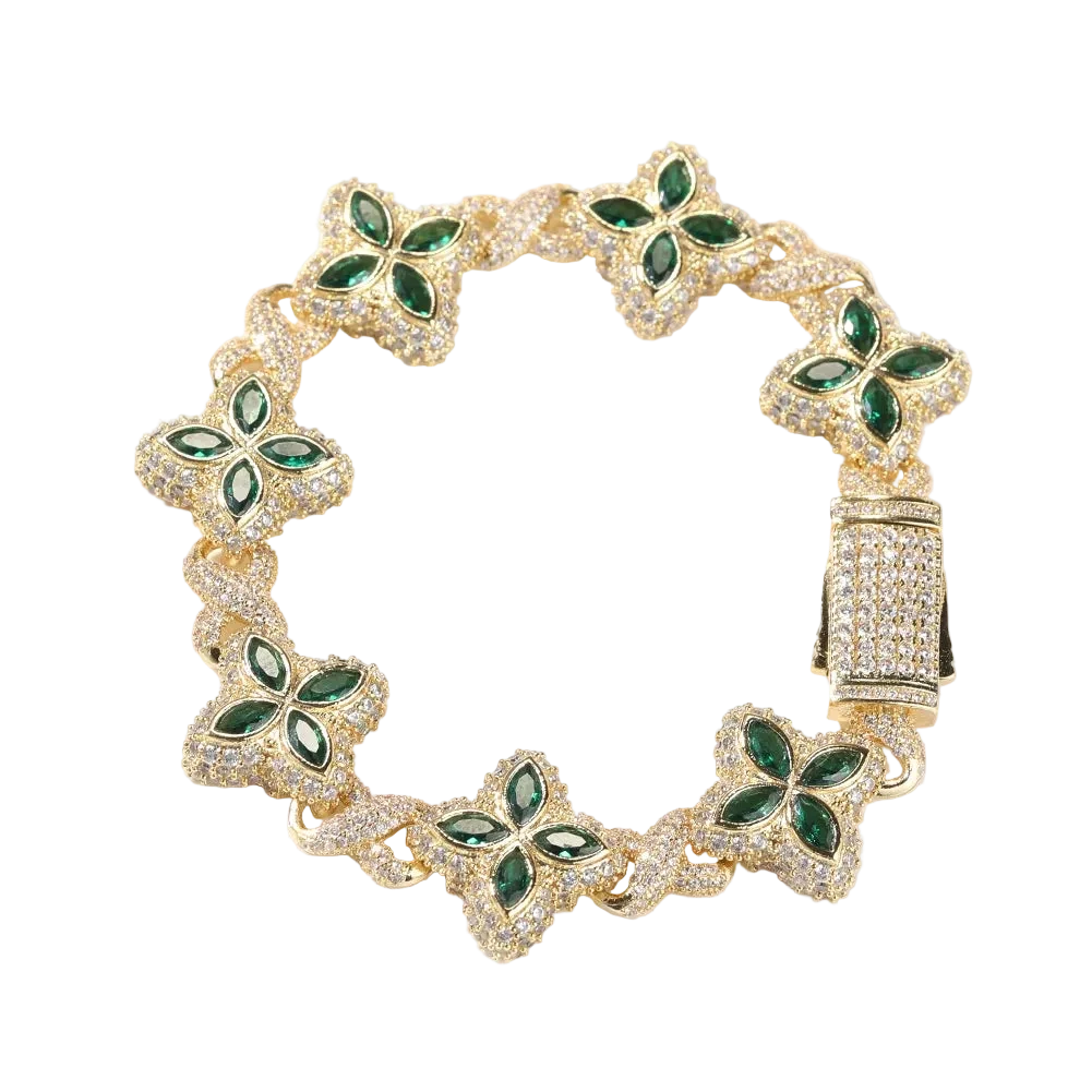CLOVER BRACELET - ICED OUT