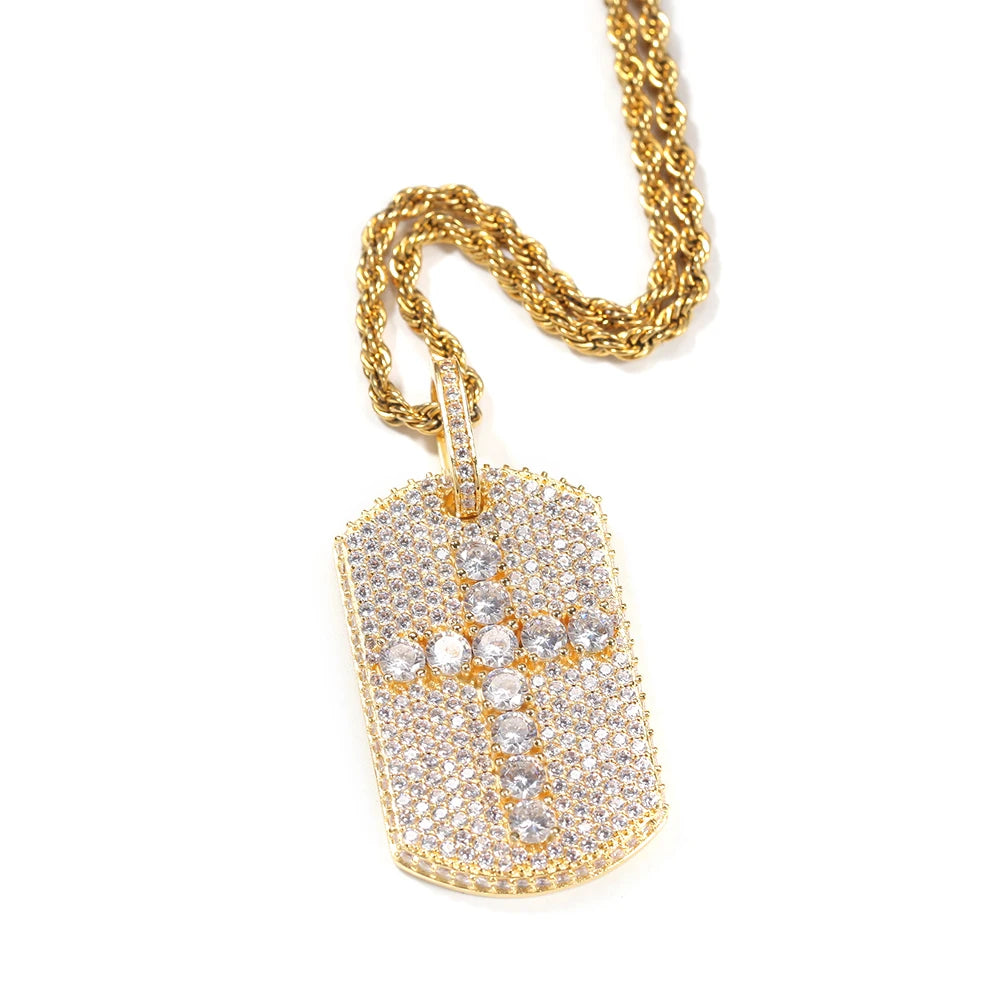 CROSS PENDANT - ICED OUT